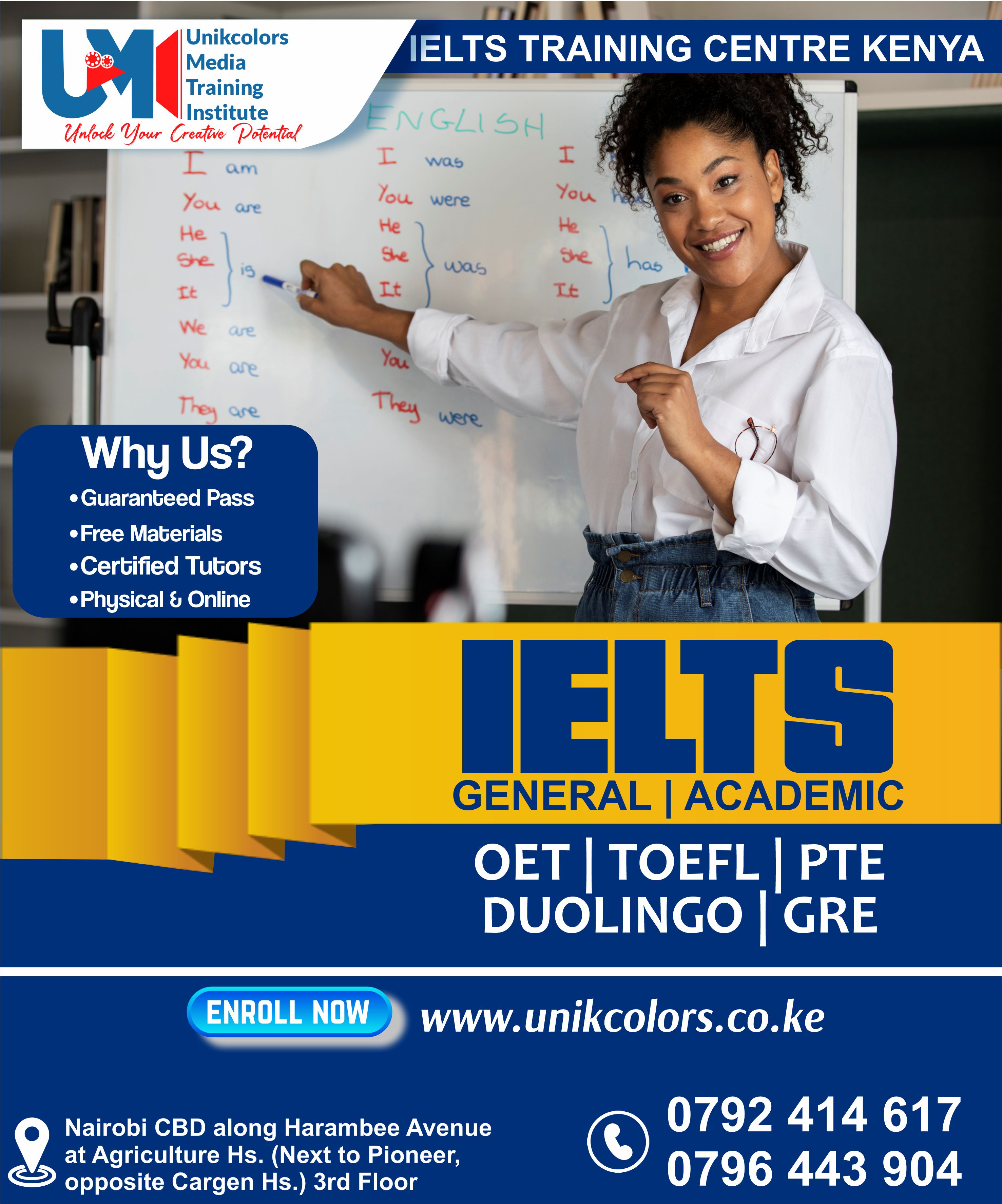 IELTS TRAINING CENTRE KENYA - IELTS PREPARATION | OET | TOEFL | PTE | GRE | DUOLINGO